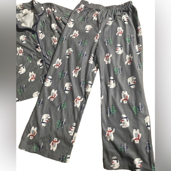 Toast and Jammies Pajama Set Sz S Polar Bears & Trees Christmas Edition - Picture 4 of 9